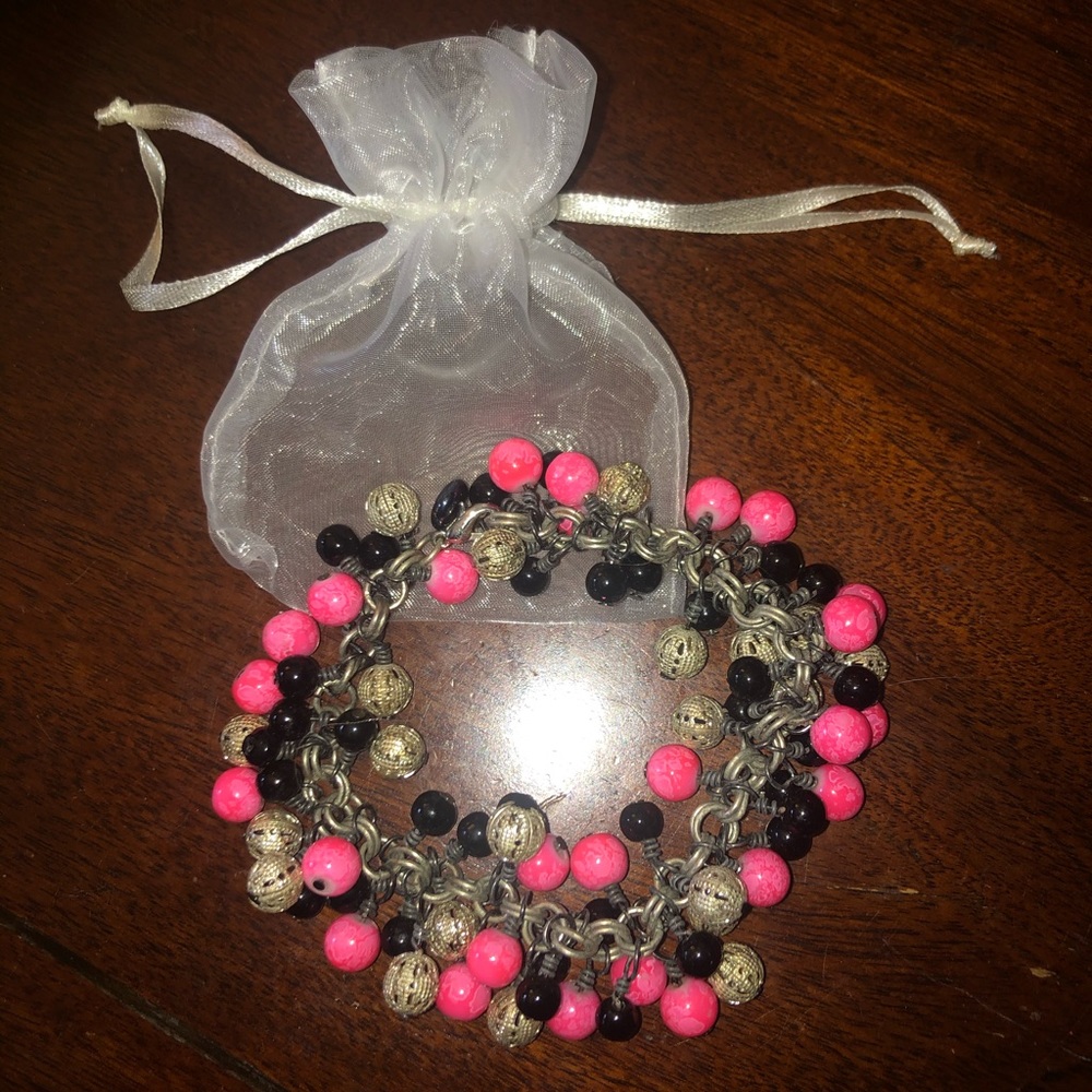 Handmade Bead and Wire Wrap Bracelet